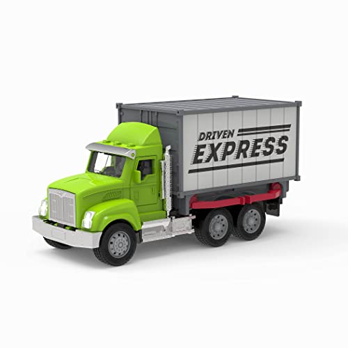 Driven by Battat Container Truck Toy with Lights and Sounds, Trucks, Micro - style: Container Truck