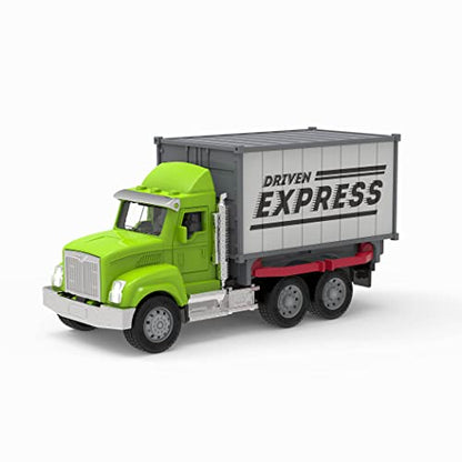 Driven by Battat Container Truck Toy with Lights and Sounds, Trucks, Micro - style: Container Truck