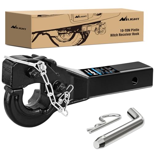 Nilight 10-TON Pintle Hitch for 2-Inch Receiver Hook 20000LBS - color: Pintle Hitch