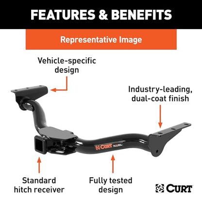 CURT 13608 Class 3 Trailer Hitch, 2-Inch Receiver, Compatible with Select Kona N-Line, EV