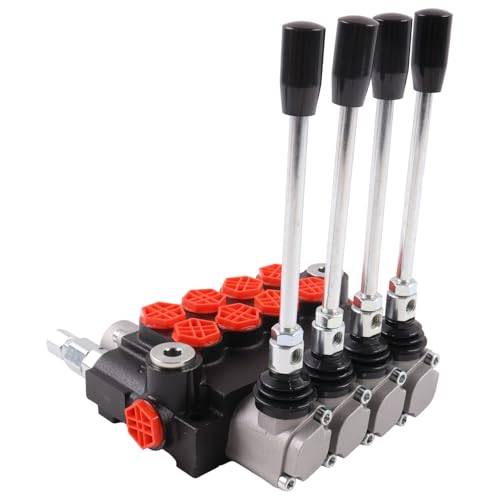Solarhome 4 Spool 11GPM Hydraulic Directional Control Valve Double Acting Cylinder BSPP 17MPa Open