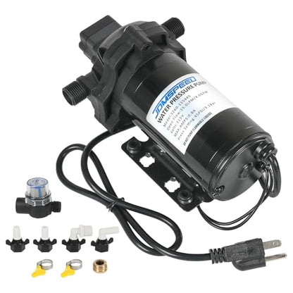 RV Water Pump, 115V AC 4.0 GPM 45 PSI, Self-Priming Diaphragm Pressure Pump - size: 4.0-115V-45