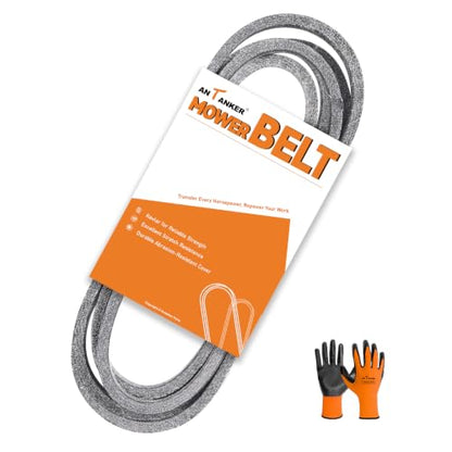 180808 Secondary Deck Belt Fit for 48" Mower Deck, Replaces for AYP/Craftsman/Husqvarna 174369 33908 531300771 532180808, 89" Kevlar Belt with Gloves - size: 180808