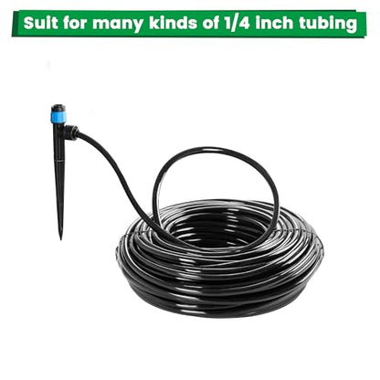 MIXC Quick-Connect Drip Irrigation Emitters for 1/4" Drip Irrigation Tubing - color: Blue