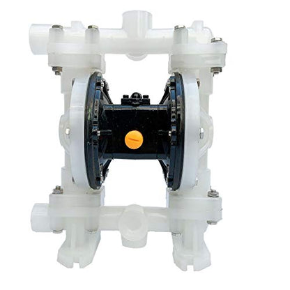 Air Operated Double Diaphragm Pump QBY3-25APP, 1 inch Outlet Inlet 22 GPM Pneumatic Transfer Pump 100 PSI Industrial Pump Pneumatic Double Diaphragm Pump for Chemical Waste Oil - size: QBY3-25APP
