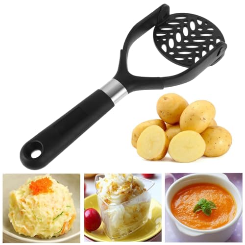 TIDTALEO Collapsible Potato Ricer Masher with Ergonomic Handle Manual Potato Masher for Mashed Potatoes Fruits Baby Food Foldable Kitchen Tool for Home and Travel 10.43X3.74X3.11In