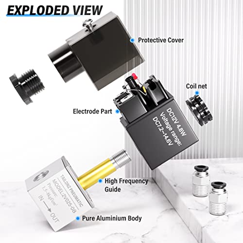 TAILONZ 1/8"NPT 12V 2V025-06 Solenoid Valve Junction Box - size: 12V DC