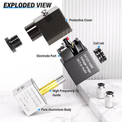 TAILONZ 1/8"NPT 12V 2V025-06 Solenoid Valve Junction Box - size: 12V DC