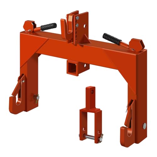 3-Point Quick Hitch with 2" Receiver, Orange - color: Orange
