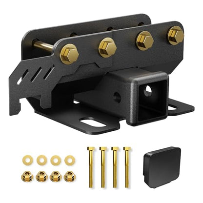 YZONA Tow Hitch 2 Inch, for Ford Bronco Tow Hitch Trailer Kit Compatible for 2021-2026 Ford Bronco 2 Door & 4 Door Hitch Receiver with Cover, Rear Bumper Towing Hook Combo (Exclude Bronco Sport) | Rear bumper tow hitch fits 2 and 4 Door models, excludes B