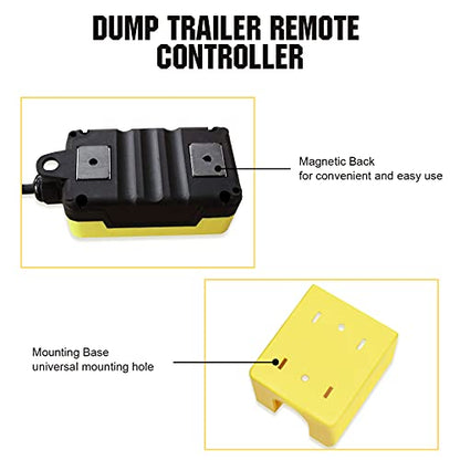 3 Wire Dump Trailer Remote Control Switch for 12V DC Single Acting Hydraulic Pump Power Supply Unit Dump Trailer Fit for Lift Unloading