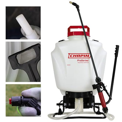 CHAPIN 61800 ProSeries 4-Gallon Backpack Sprayer, 3-Stage Filtration - style: 4 Gallon, Pro Series