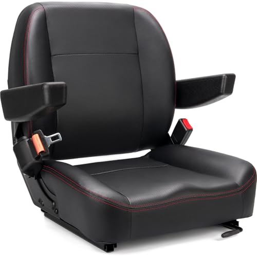 SEATIN Universal Forklift Seat,Tractor Seat,with Micro Switch,Armrest and Safety Belt,for Tractor,Mower,Skid Loader,Telehandler,Backhoe,Excavator Dozer…