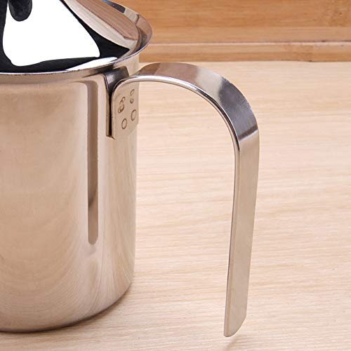 Manual Stainless Steel Whipped Cream Dispenser - Handheld DIY Whipper Maker - Perfect for Gift, With Lid - color: Stainless-800ml