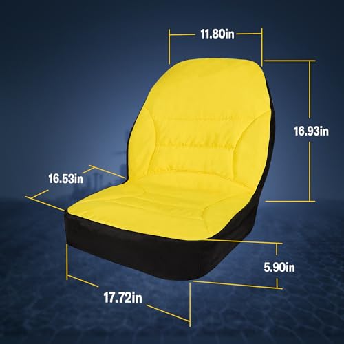 LP95233 Waterproof Seat Cover Cushioned with Oxford 300D Fabric Compatible with John Deere Compact Utility Tractor Seat Cover Back Up to 18" High Compatible with 3E/3RSeries, 4M Series,1023E Tractor