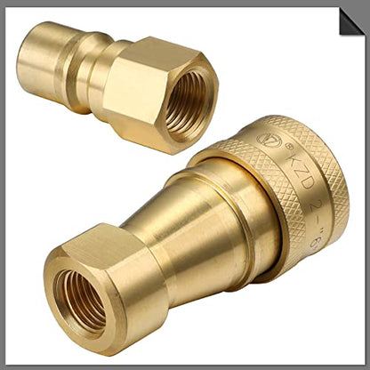 Vinsot 6 Set 2 Set 1/4" Quick Disconnect Coupler Valve for Carpet Cleaning