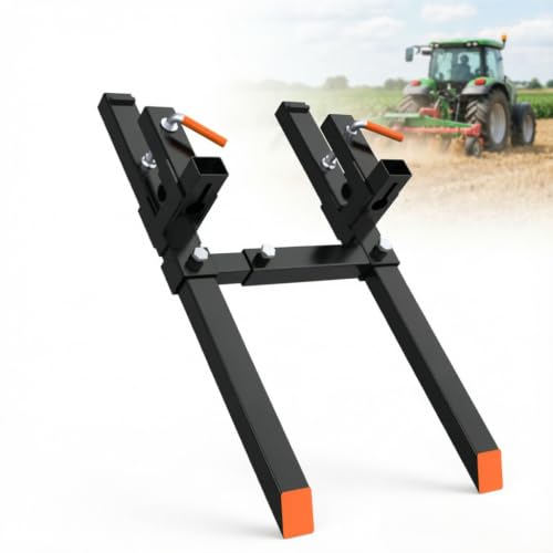 Jojoka 43" Clamp-on Pallet Forks with Stabilizer Bar, 2000 Lb Load Capacity - size: 43" - 2000 lbs