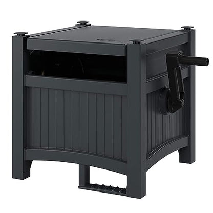 Suncast 100 ft Garden Hose Reel Hideaway, Cyberspace Grey - size: 100' (Cyberspace)