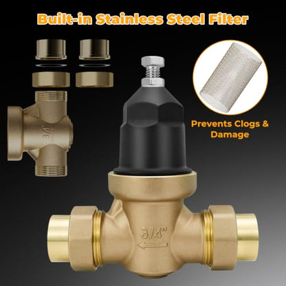 3/4‘’ NR3XL Water Pressure Reducing Valve With Double Union FNPT Connection