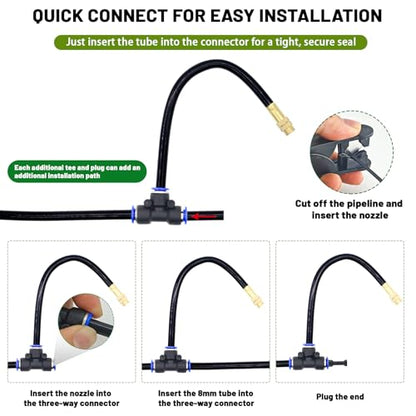 Thiswing 360° Adjustable Drip Irrigation System with 40 Nozzles - size: 200FT