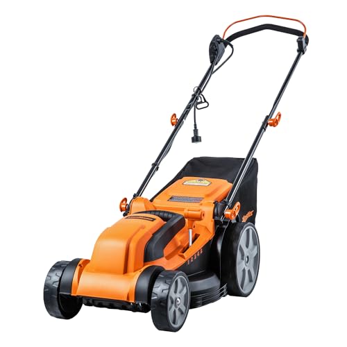 LawnMaster MEB1216K Electric Lawn Mower 16-Inch 12AMP - color: Black & orange
