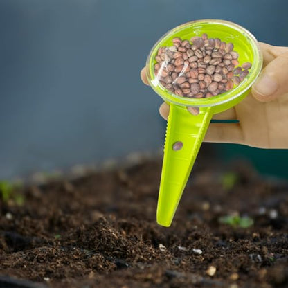 Garden Hand Planter Seeder with Plant Labels Set for Planting,Transplanting Seedling