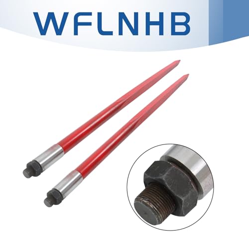 WFLNHB 2Pcs Hay Bale Spear 49 4500 lbs Capacity Spike Fork