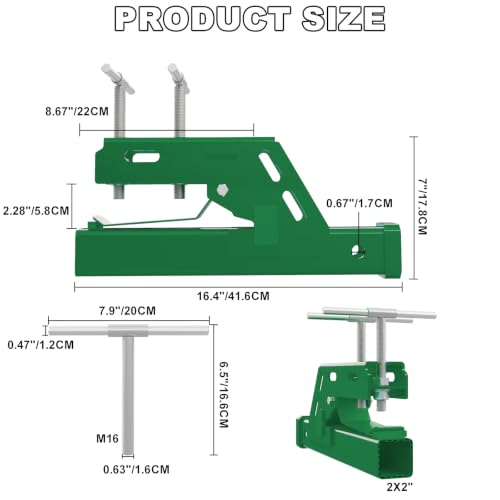 Clamp On Trailer Hitch 2" Receiver, Heavy-Duty Bucket Trailer Hitch, Green - color: Green