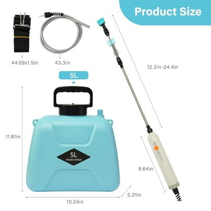 SunSettler 5L Electric Garden Sprayer with Telescopic Wand - size: 5L