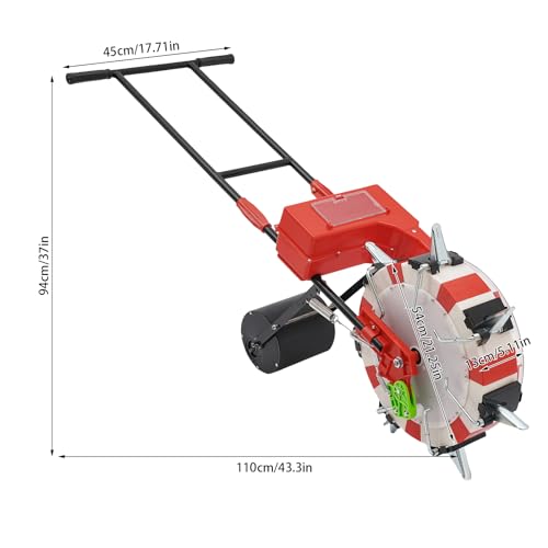 7-Row Manual Garden Seeder, Corn Planter, Hand Push Precision Seeder Planter for Corn Soybean Peanut Seeds, Adjustable Depth & Spacing (9.06") - size: 7-Row