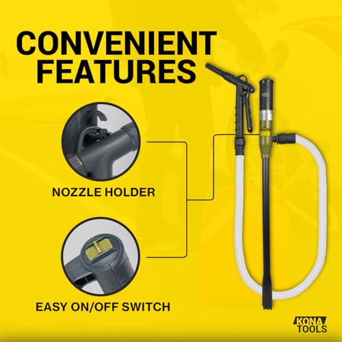 Portable Fuel Transfer Pump, Battery or USB-C Powered - style: Battery/USB Powered Safety Nozzle