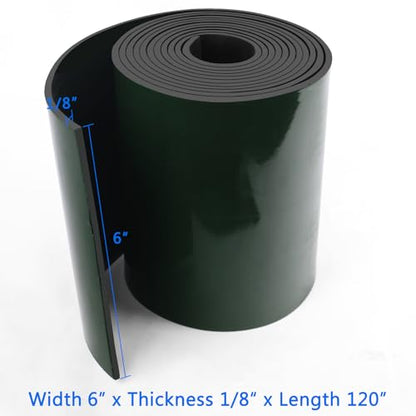 HooTown Adhesive Solid Rubber Strips, Self Neoprene Rubber Sheet Rolls Seal - size: 6”Wide x 120”Long, style: 1/8" Thick Adhesive
