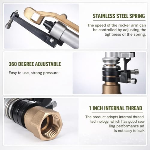 Maxcheck 1 Pcs 1" Agriculture Farm Irrigation Sprinkler, Spray Gun Heads - size: 1"