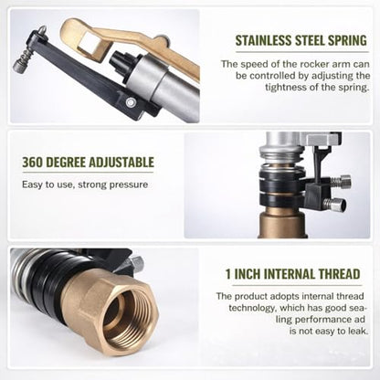 Maxcheck 1 Pcs 1" Agriculture Farm Irrigation Sprinkler, Spray Gun Heads - size: 1"