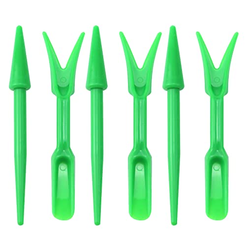 Antrader Mini Garden Hand Succulent Transplanting Tools,Set of 6,Green