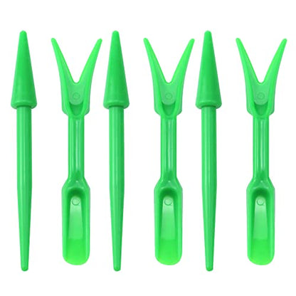 Antrader Mini Garden Hand Succulent Transplanting Tools,Set of 6,Green