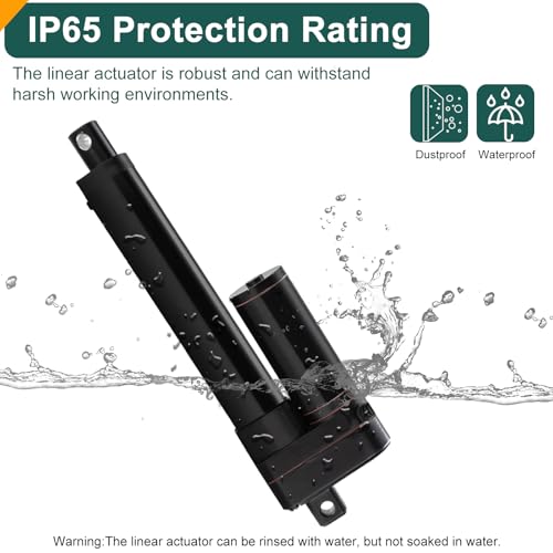 JQDML 2 Inch Stroke Linear Actuator 12V 440 lbs Heavy Duty IP65 Waterproof - size: 2"