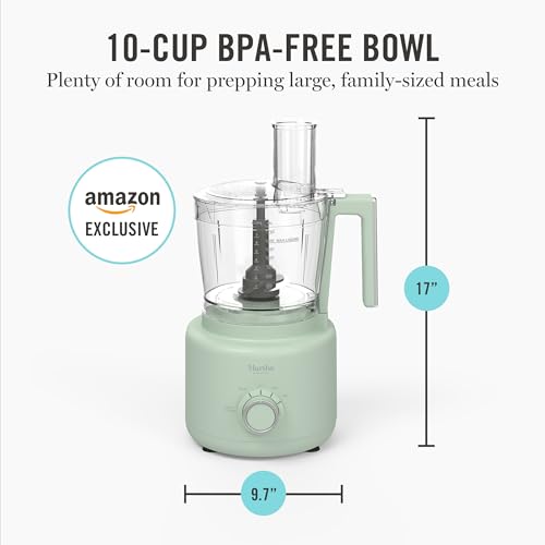 Martha Stewart 10 Cup Food Processor & Electric Chopper, One Touch Pulse - color: Honeydew Green