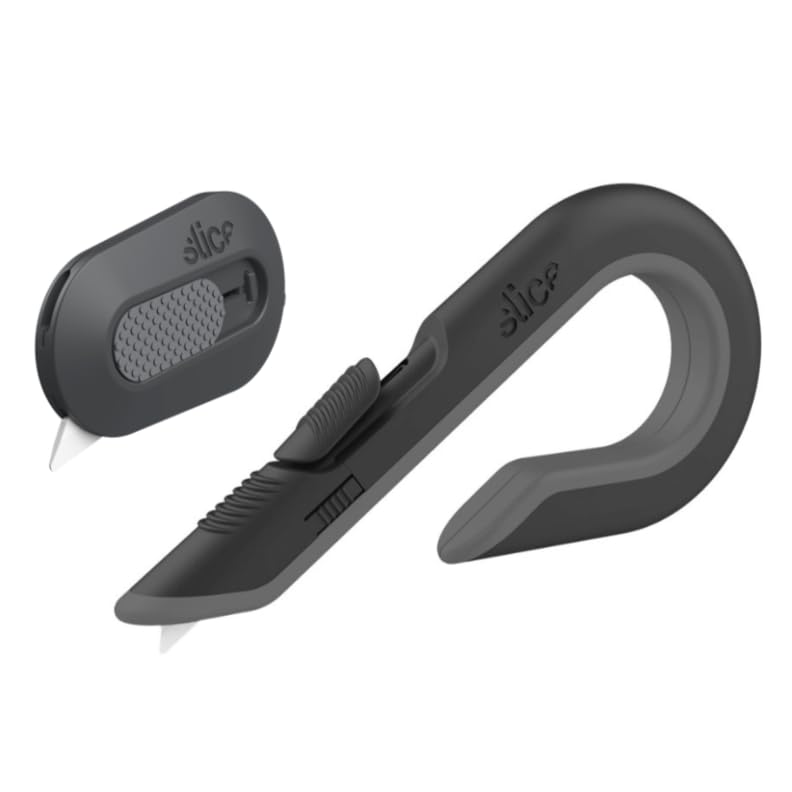 Slice Box Cutter, Heavy Duty Utility Knife, Safe Ceramic Blade Lasting 11x Longer than Metal, Stone, Combo Pack - color: Stone, size: Combo Pack