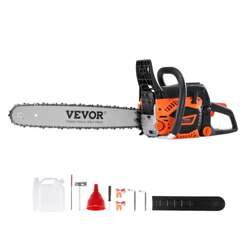 VEVOR Gas Chainsaw 58CC 2-Cycle 20 Inch 3.22HP Gasoline Powered Chainsaw - size: 58CC-20inch