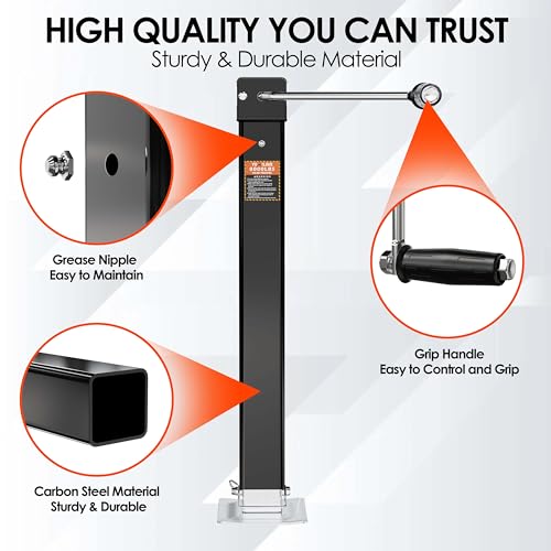 YOMILINK 8000 lbs Heavy Duty Trailer Jack, Weld on Square Jack