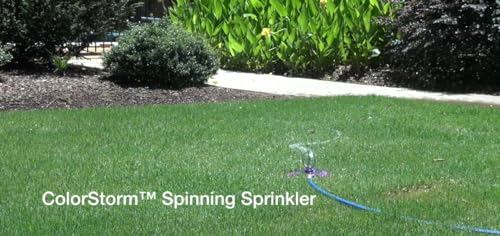Dramm 15074 ColorStorm Spinning Sprinkler, Green - color: Green