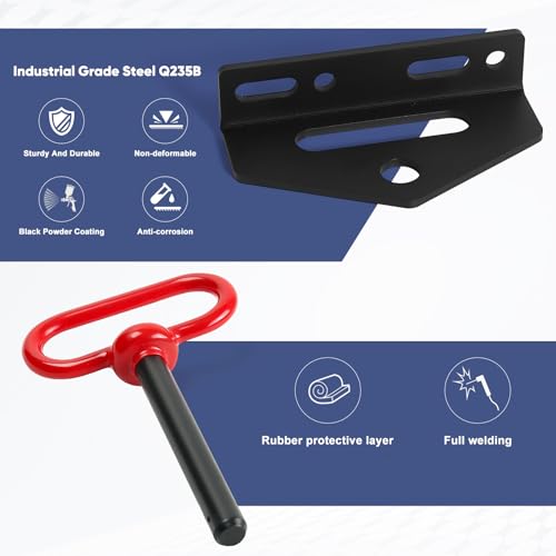 Universal Heavy Duty Zero Turn Trailer Hitch, 1/2" Hitch Pin Included - size: Lawn Mower Hitch