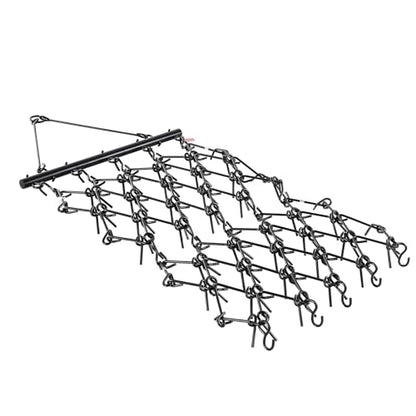 VEVOR Drag Harrow 4 ft x 4 ft Durable Chain Harrow with 69 Sharp Teeth - size: 4 x 4 ft