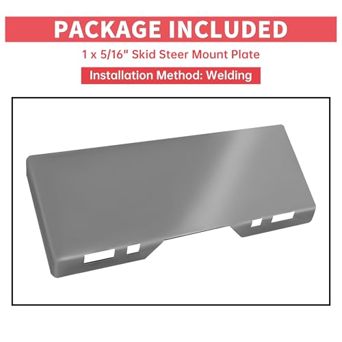 ECOTRIC 5/16" Skid Steer Attachment Plate Compatible with Bobcat & Kubota - size: 1 piece 5/16" thick