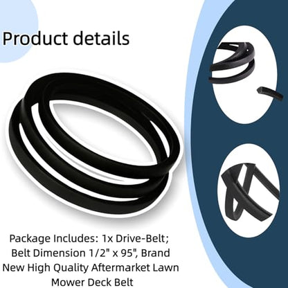 144959 Deck Belt (1/2" x 95") 532144959 Replacement for Craftsman LT1000 - size: 4L950(144959)