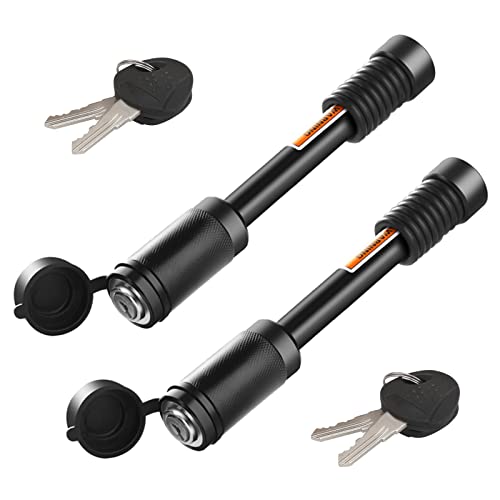 Trailer Hitch Locks, 5/8" Dia 4" Pin Fits 2" 2.5" 3" 3.5" Receiver, 2pack - color: Keyed Alike 2pack, size: 4" Pin