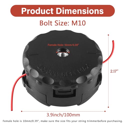 VIABRICO Trimmer Head Compatible for Echo Speed Feed 400 Bump SRM-225 SRM-210 SRM-230 Pas225 Pas210 Pas211 Weed Eater Head Replacement (2Pack) - size: 2 Pack