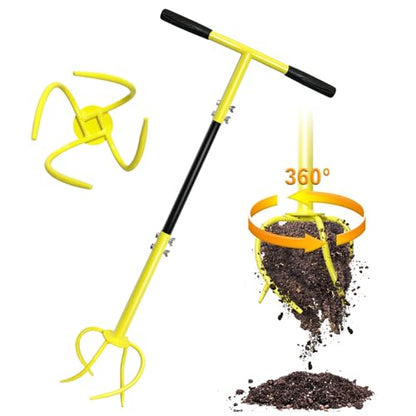 Gardening Hand Tiller, Manual Twist Tiller, Claw Cultivator Tiller
