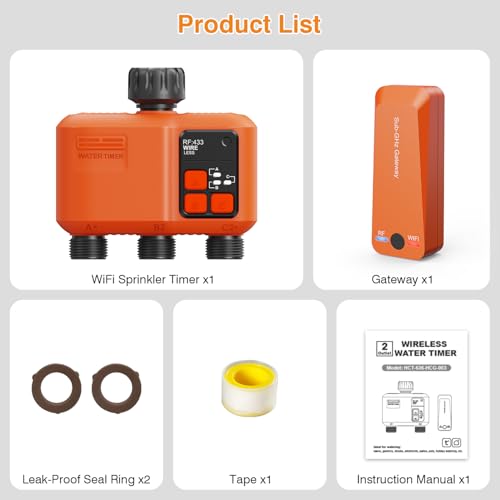 Smart WiFi Sprinkler Timer 3 Zone, Water Timer for Garden Hose Irrigation - style: 3 Outlet